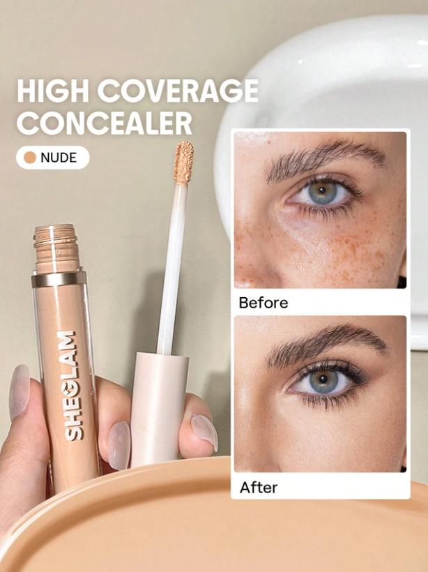 کانسیلر فول کاور شیگلم رنگ nude – Sheglam Concealer Nude