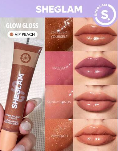لیپ گلاس شیگلم Power Bouquet رنگ see it through – Sheglam Lip Gloss See It Through